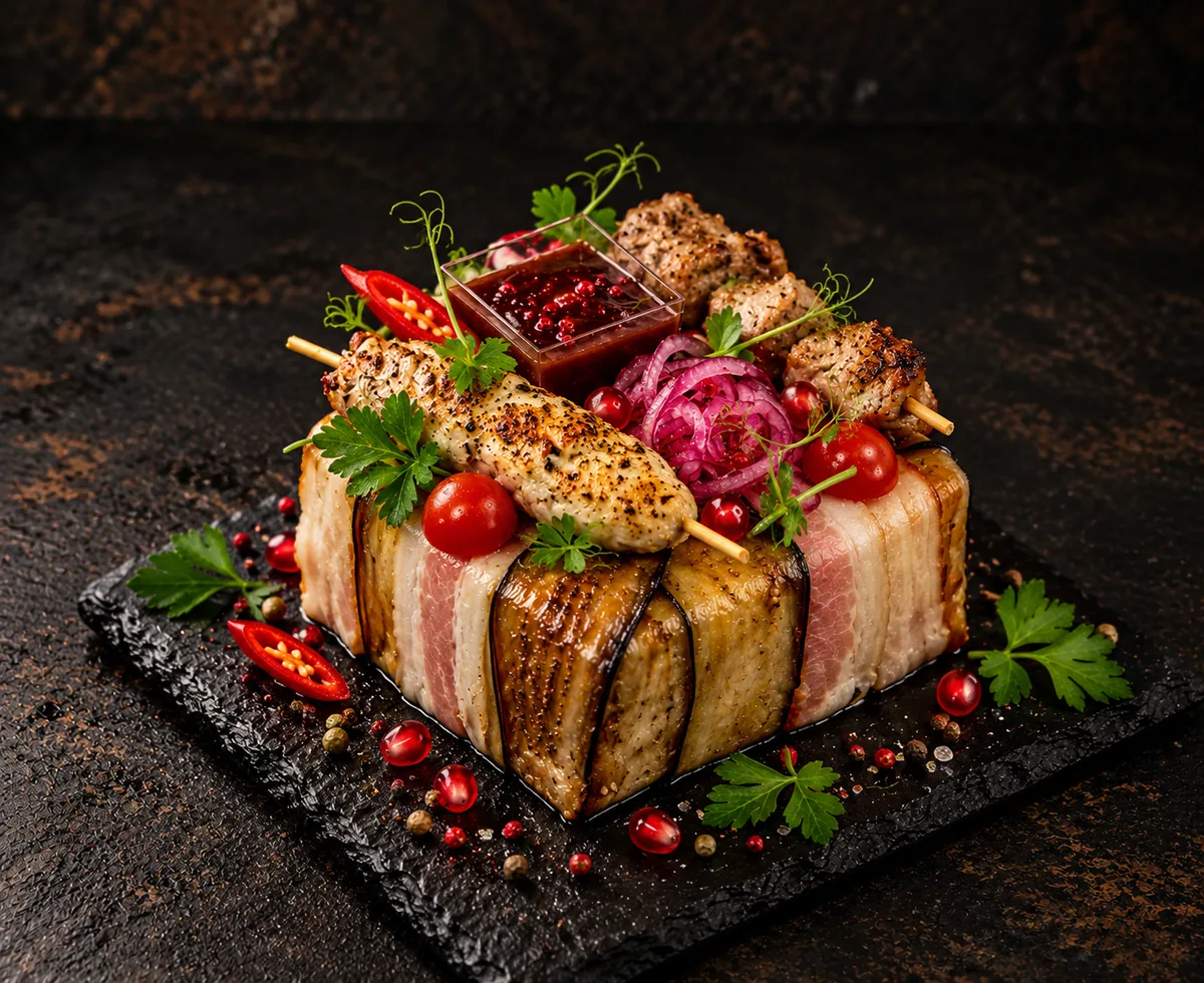 Мясной бенто-торт «Гриль дуэт» — 750 г